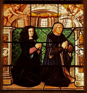 Fenster w29 zeigt Stifter - Isabeau de Chantepinot und Alexandre Baulet? von French School