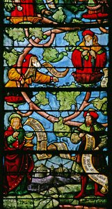 Fenster w2, Darstellung der Propheten am Jessebaum
