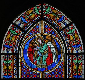Fenster w3 mit einem Engel