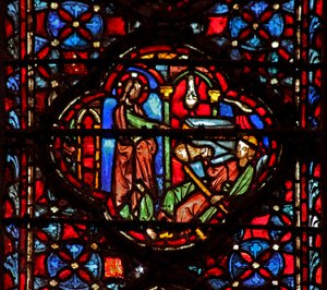 Gott findet Achan des Plünderns und Behaltens schuldig. Josua VII 18 von French School