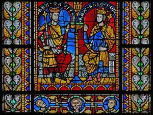 Fenster w5 mit David und Salomo von French School