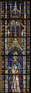 Fenster w7 mit Darstellung des Heiligen Mauritius von French School