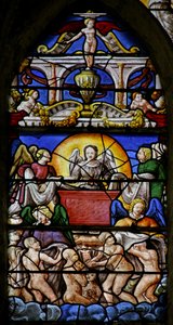 Fenster w7, Szene aus der Offenbarung des Johannes von French School