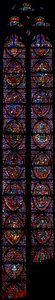 Fenster w7 die Geschichte des Evangelisten Johannes (L) und die Kindheit Christi (R) von French School
