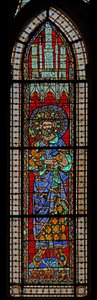 Fenster w9 mit Pippin dem Kurzen