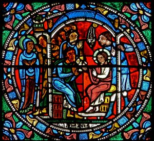 Fenster wXV mit Jesus im Tempel gefunden von French School