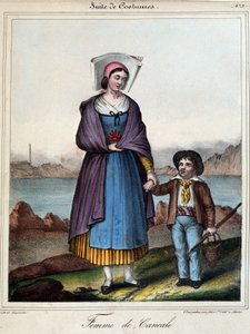 Frau von Cancale und ihr Kind, um 1845 von French School