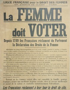 Frauen müssen wählen, Plakat, das Frauen ermutigt, für das Wahlrecht zu kämpfen, 1914