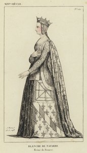 XIV Jahrhundert, Blanche de Navarre, Königin von Frankreich von French School