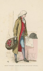 Junger französischer Dandy zur Zeit von Ludwig XVI., 18. Jahrhundert von French School