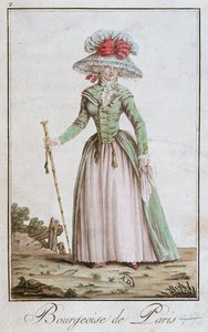 Junge Pariser Bürgerin in einem Spazierkleid, 1787 von French School