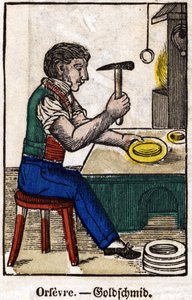 Gold; Serie über Handwerke (Bild des 19. Jahrhunderts) von French School