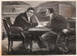 Monarchie des Juli - Ministerium der drei Tage - Interview zwischen André Dupin (1783-1865) und Jean-Charles Persil (1785-1870) - 1834 - Gravur.