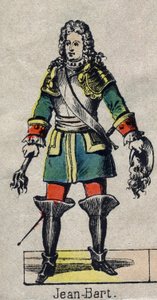 Porträt von Jean Bart (1650-1702), französischer Seemann und Freibeuter. Bild von Epinal aus dem späten 19. Jahrhundert