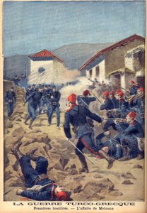 Der Griechisch-Türkische Krieg von 1897 (der Dreißigtagekrieg) - Eine der ersten Schlachten in Thessalien von French School