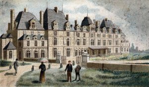Ansicht des Schlosses Eu (Seine-Inférieure)