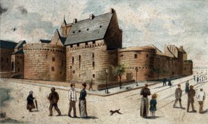 Ansicht des Schlosses von Nantes (untere Loire). von French School