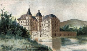 Ansicht des Schlosses Vizille en Isère von French School
