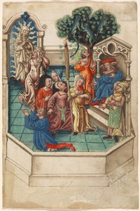 Die Verleumdung des Apelles [fol. 6 recto] von French early 16th Century