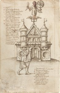 Die Statue der Gelegenheit und der Vorübergehende [fol. 8 recto] von French early 16th Century