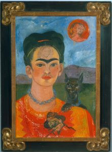 Selbstbildnis mit dem Bildnis von Diego auf meiner Brust von Frida Kahlo