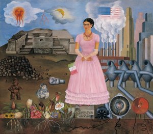 Selbstporträt an der Grenze zwischen Mexiko und den Vereinigten Staaten von Frida Kahlo
