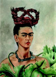 Selbstporträt mit Zopf von Frida Kahlo