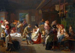 Pockenimpfung auf dem Land von Friedrich Adolph Hornemann