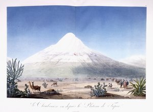 Der Chimborazo vom Plateau de Tapia aus gesehen von Friedrich Alexander Baron von (after) Humboldt
