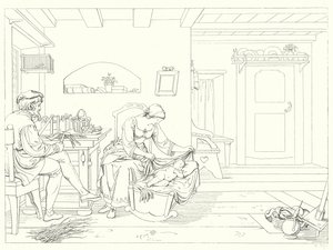 Illustration zu Schillers Lied von der Glocke von Friedrich August Moritz Retzsch