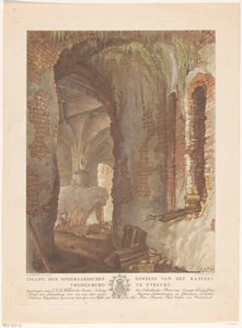 Ansicht des unterirdischen Gewölbes der Burg Vredenburg in Utrecht