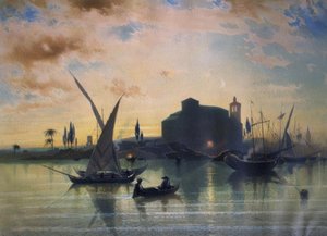 Spanien – Ansichten von Sevilla – Der Guadalquivir – 1867 von Friedrich Eibner
