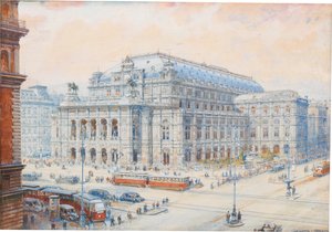 Ansicht der Wiener Staatsoper von Friedrich Frank