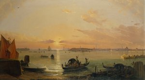 Venedig vom Lido aus gesehen von Friedrich Nerly