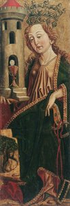 Hl. Barbara (Innenseite) und Hl. Kassian (Außenseite)
