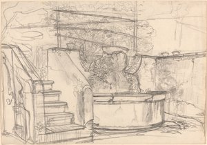 Ecke eines Gartenhofs von Friedrich Salathé
