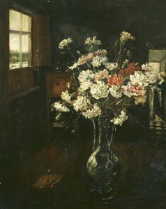 Interieur mit Nelkenstrauß