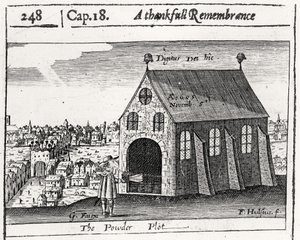 Dankbare Erinnerung an das Pulverkomplott, 5. November 1605