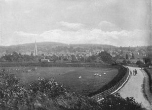 Dorking: Von oberhalb des Bahnhofs, um 1896