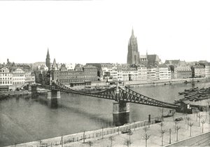 Blick von Sachsenhausen, Frankfurt, Deutschland, 1895 von Frith and Co