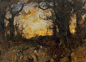 Abend im Walde von Fritz Baer