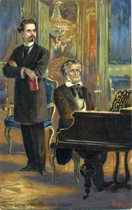 Wagner und König Ludwig II., ca. 1900 von Fritz Bergen