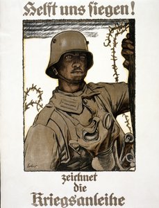 Helft uns siegen! Zeichnet die Kriegsanleihe, veröffentlicht in München, 1917
