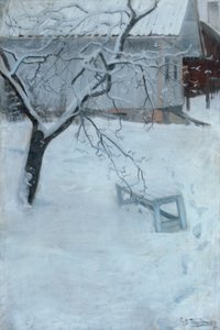 Im Februar (Hof Vinderen) von Fritz Thaulow