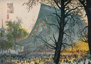 Rettung des Asakusa-Tempels vor dem Feuer nach dem großen Erdbeben