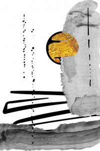 Abstrakte Goldene Sonne
