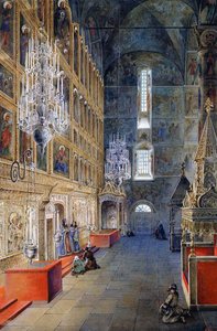 Innenraum der Mariä-Entschlafens-Kathedrale des Moskauer Kremls, 1819