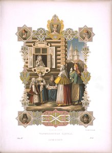 Kostüme von Torzhok aus der Serie Kleidung des russischen Staates, vor 1853