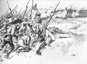 Die Division unter Alvarado überquerte das Tiefland, 1902