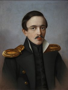 Porträt des Dichters Michail Lermontow 1814-1841 von G.F. Krylov